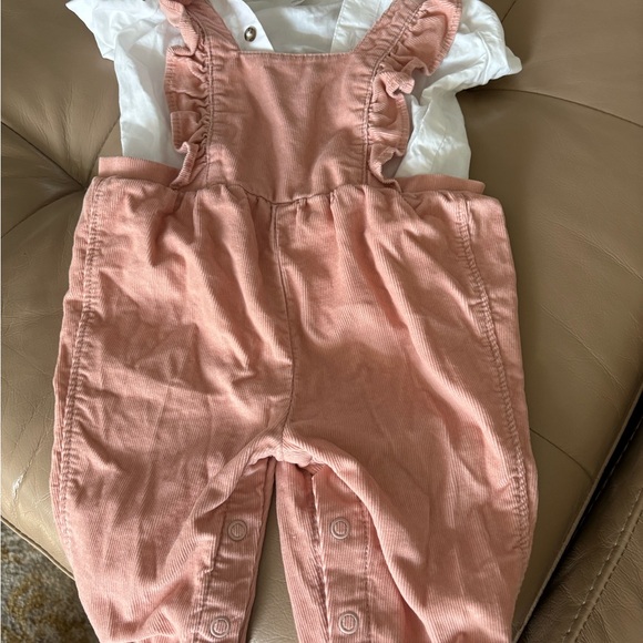 Carter's Peach Ruffled Overalls - Picture 3 of 12
